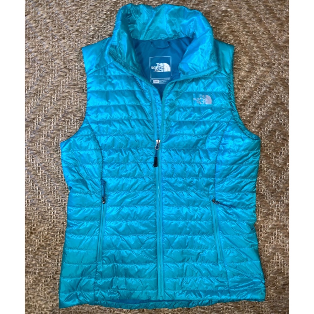 North Face Aqua Quilted Vest